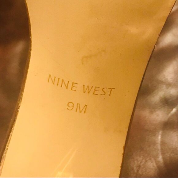 Nine West Slip on mules sandals heels bronze - Picture 7 of 7